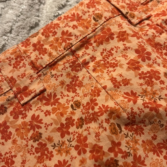Retro Orange Floral Miniskirt Size 0 Pockets, Buttons, Wild Fable NEW 🧡🧡 - Picture 7 of 9